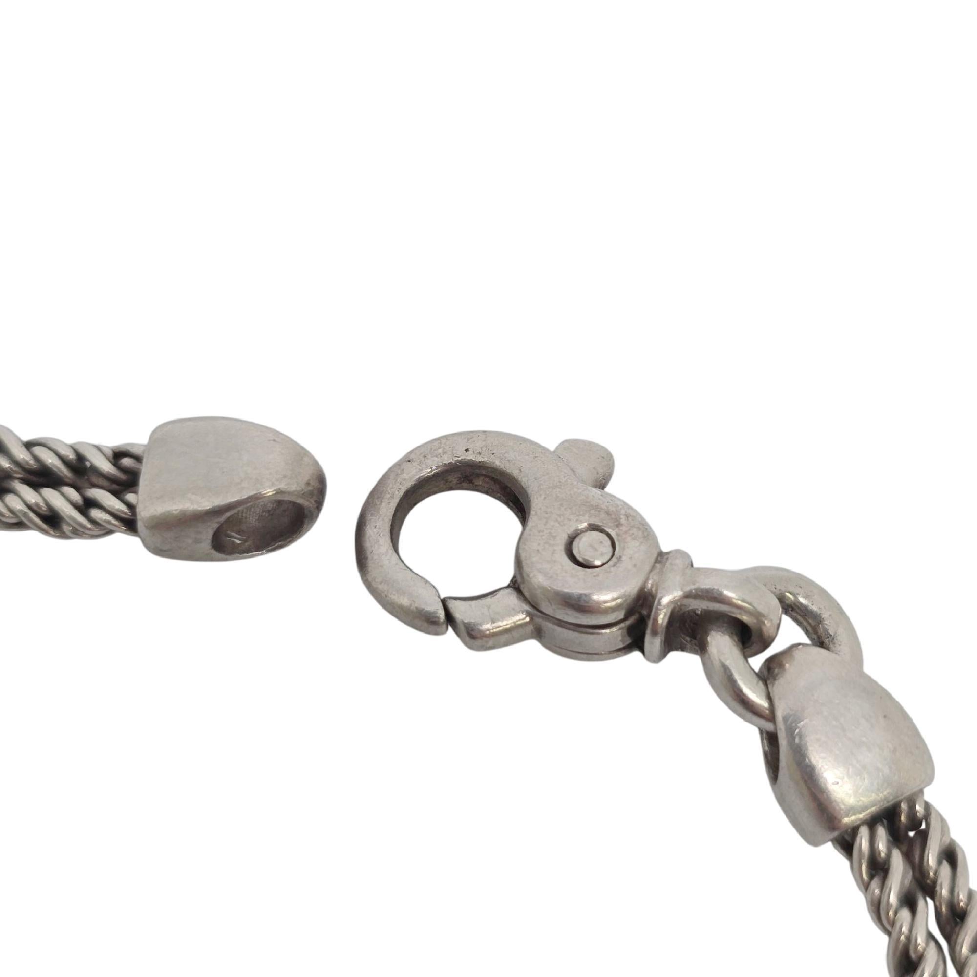 Tiffany & Co Sterling Silver Double Rope Love Knot Bracelet #21785 2