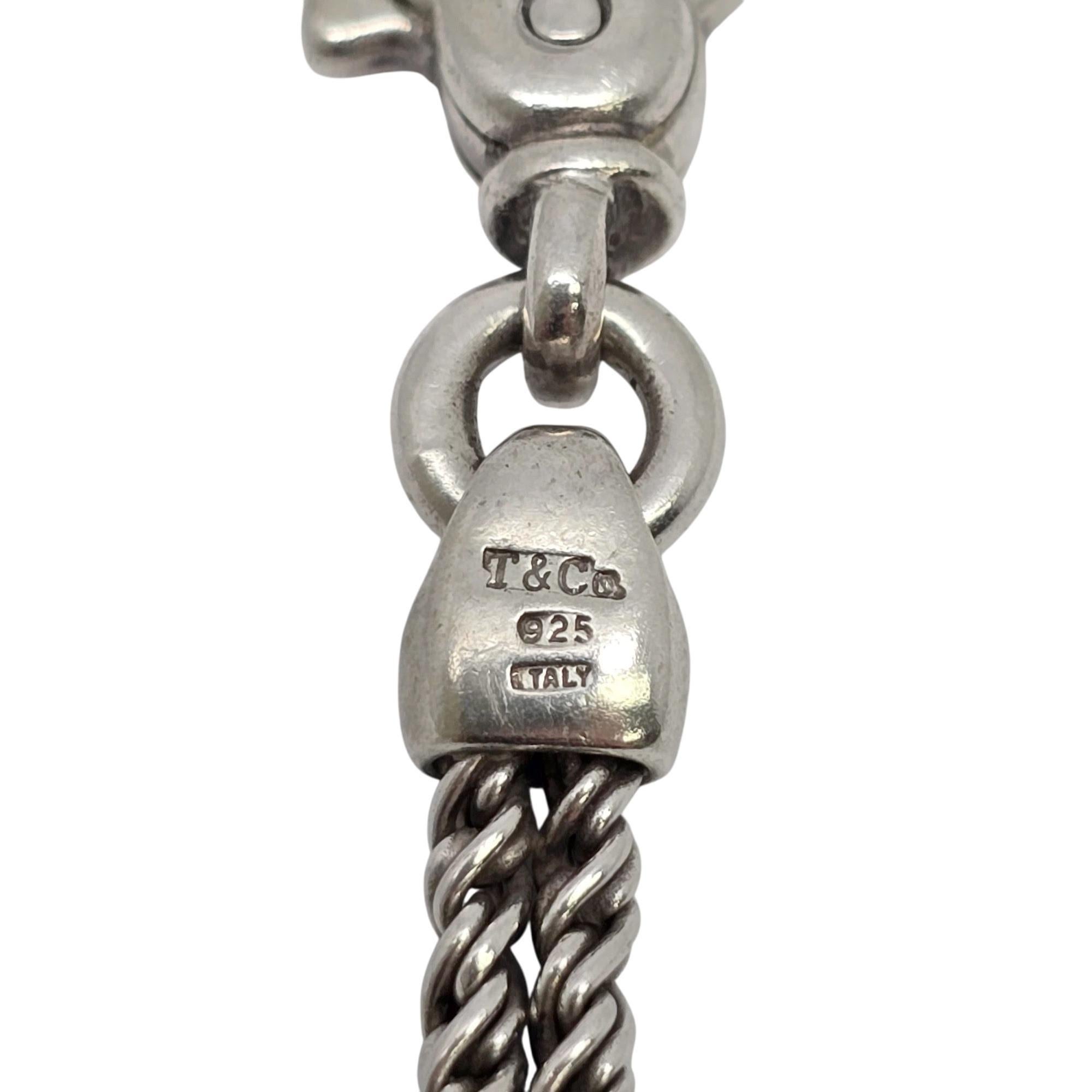 Tiffany & Co Sterling Silver Double Rope Love Knot Bracelet #21785 3