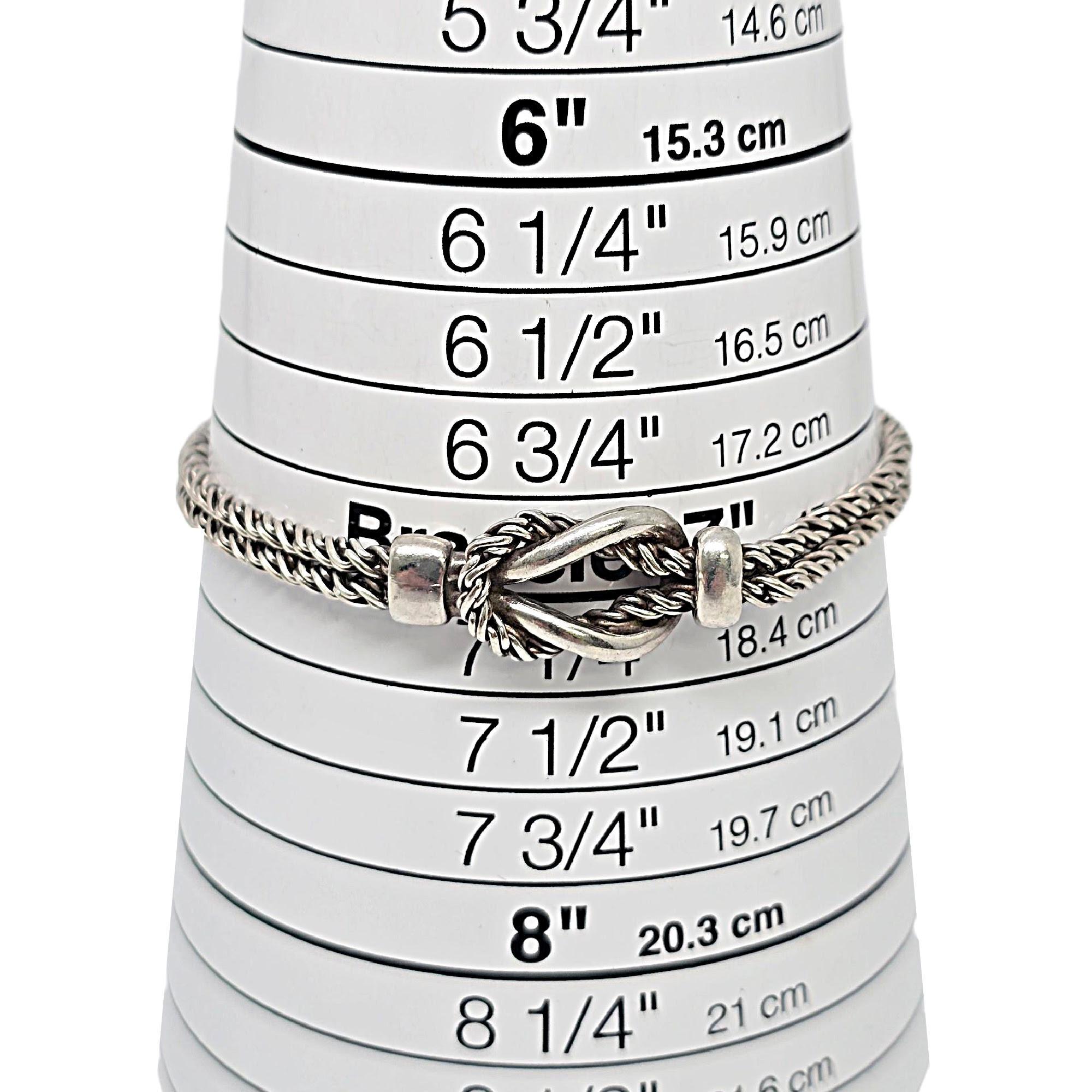 Tiffany & Co Sterling Silver Double Rope Love Knot Bracelet #21785 4
