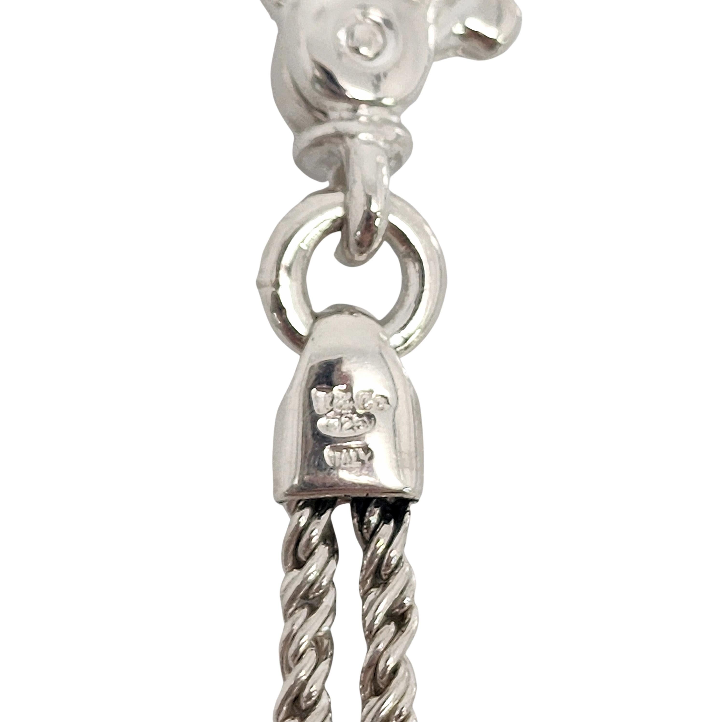 Tiffany & Co Sterlingsilber-Halskette mit doppeltem Seil und Love Knoten im Zustand „Gut“ in Washington Depot, CT