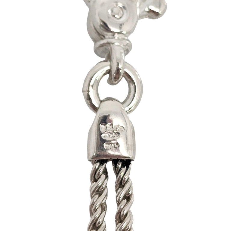 Tiffany and Co. Sterling Silver Double Rope Love Knot Necklace For Sale