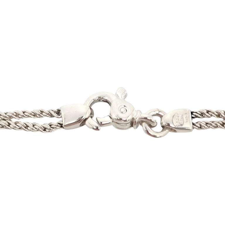 Tiffany and Co. Sterling Silver Double Rope Love Knot Necklace For Sale