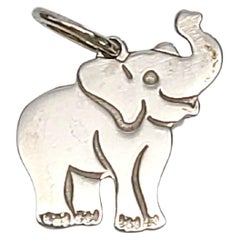 Vintage Tiffany & Co Sterling Silver Elephant Charm Pendant