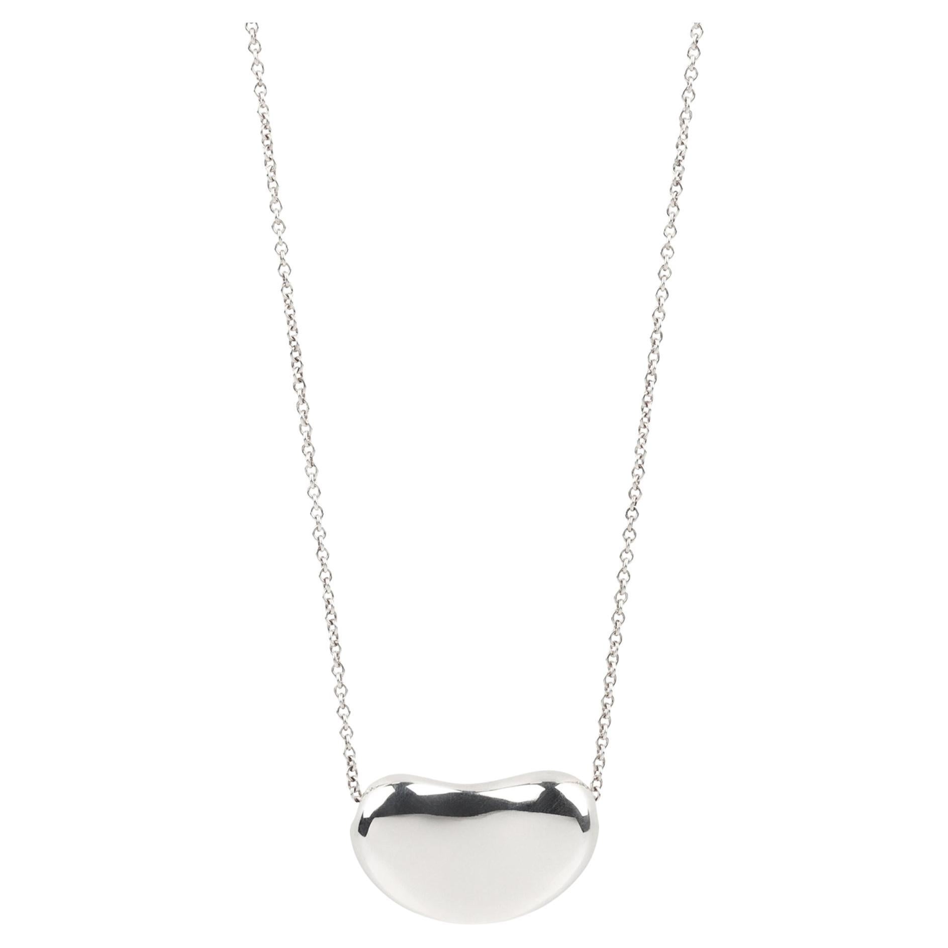 Tiffany & Co. Pendentif en argent Elsa Peretti 19mm Bean Design/One en vente
