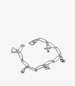 Tiffany & Co. Sterling Silver Elsa Peretti 5 Charm Large Link Bracelet