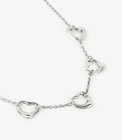 Tiffany & Co. Sterling Silver Elsa Peretti 5 Heart Necklace