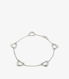 Tiffany & Co. Sterling Silver Elsa Peretti 5 Open Heart Bracelet