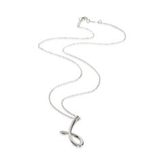 Tiffany & Co. Sterling Silver  Elsa Peretti Alphabet Initial J Pendant