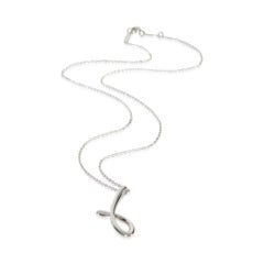 Tiffany & Co. Sterling Silver  Elsa Peretti Alphabet Initial J Pendant