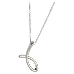 Tiffany & Co. Sterling Silver  Elsa Peretti Alphabet Initial J Pendant