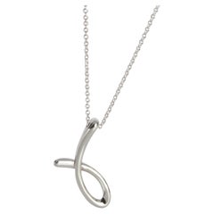 Tiffany & Co. Sterling Silver  Elsa Peretti Alphabet Initial J Pendant