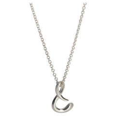 Tiffany & Co. Sterling Silver  Elsa Peretti Alphabet Pendant