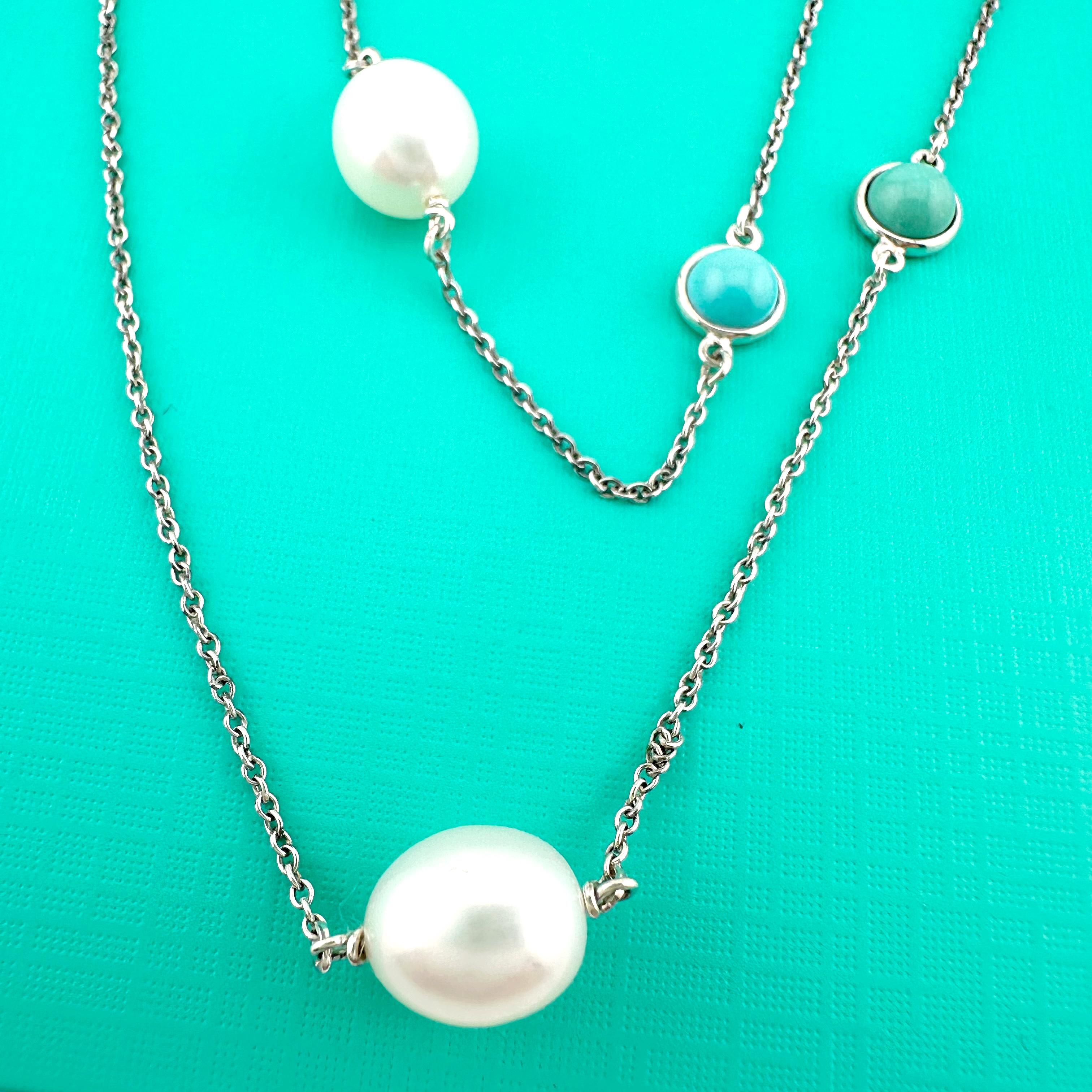 Tiffany & Co Sterling Silver Elsa Peretti Color by the Yard Sprinkle Necklace For Sale 6