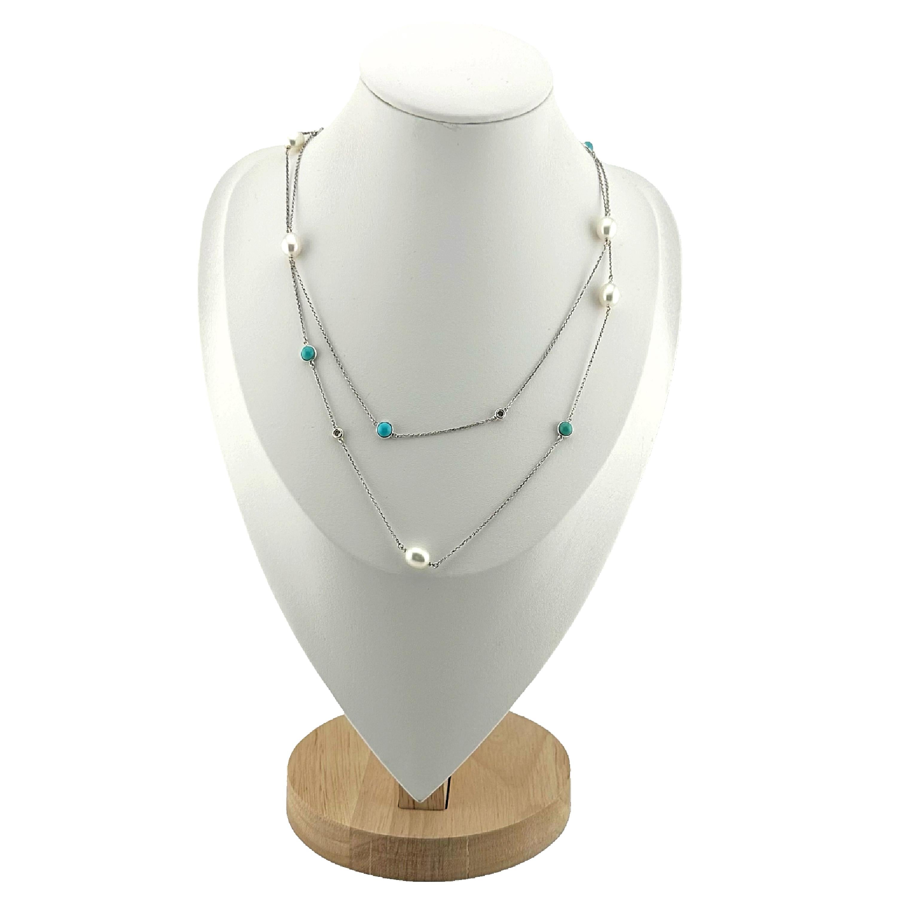Round Cut Tiffany & Co Sterling Silver Elsa Peretti Color by the Yard Sprinkle Necklace For Sale