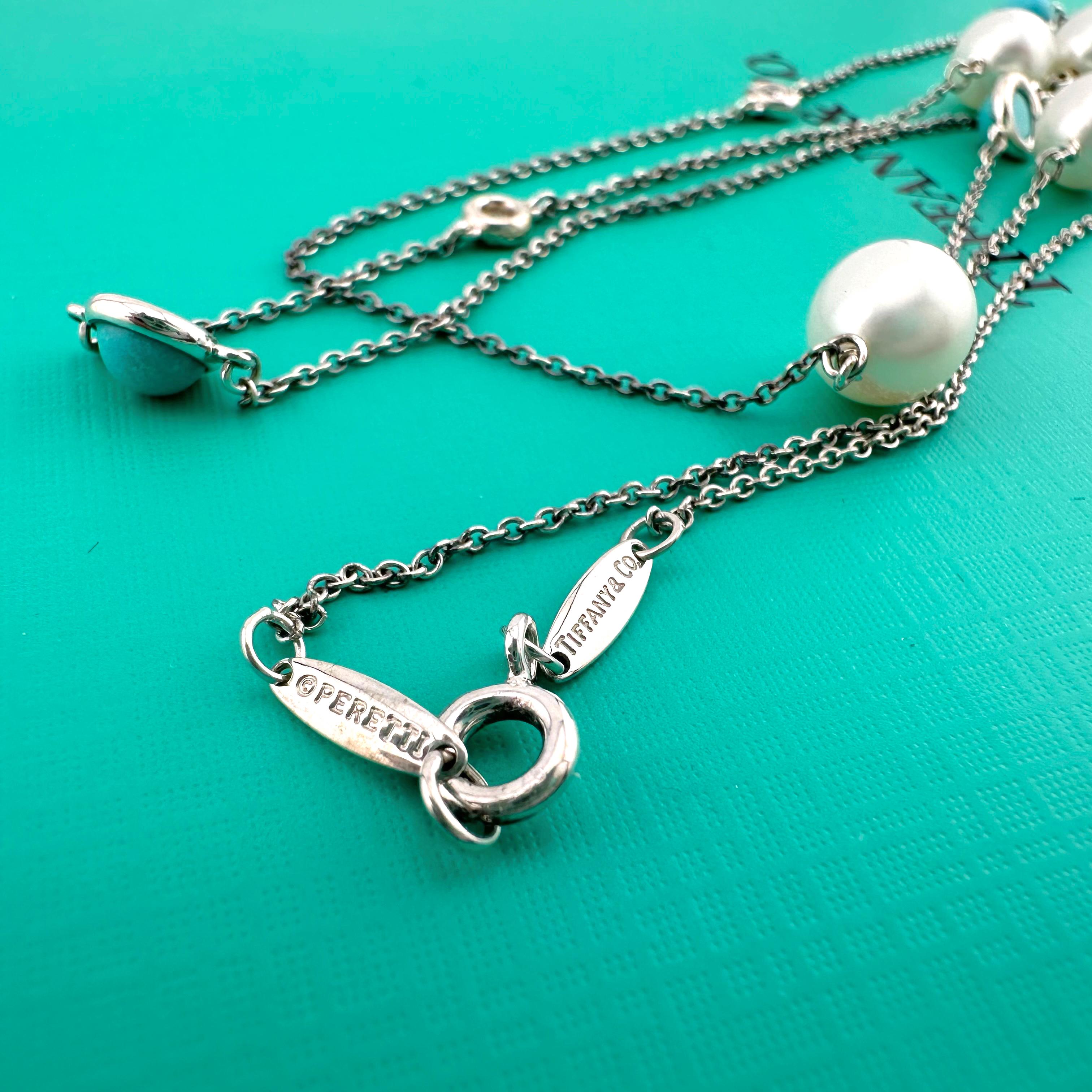 Tiffany & Co Sterling Silver Elsa Peretti Color by the Yard Sprinkle Necklace For Sale 2