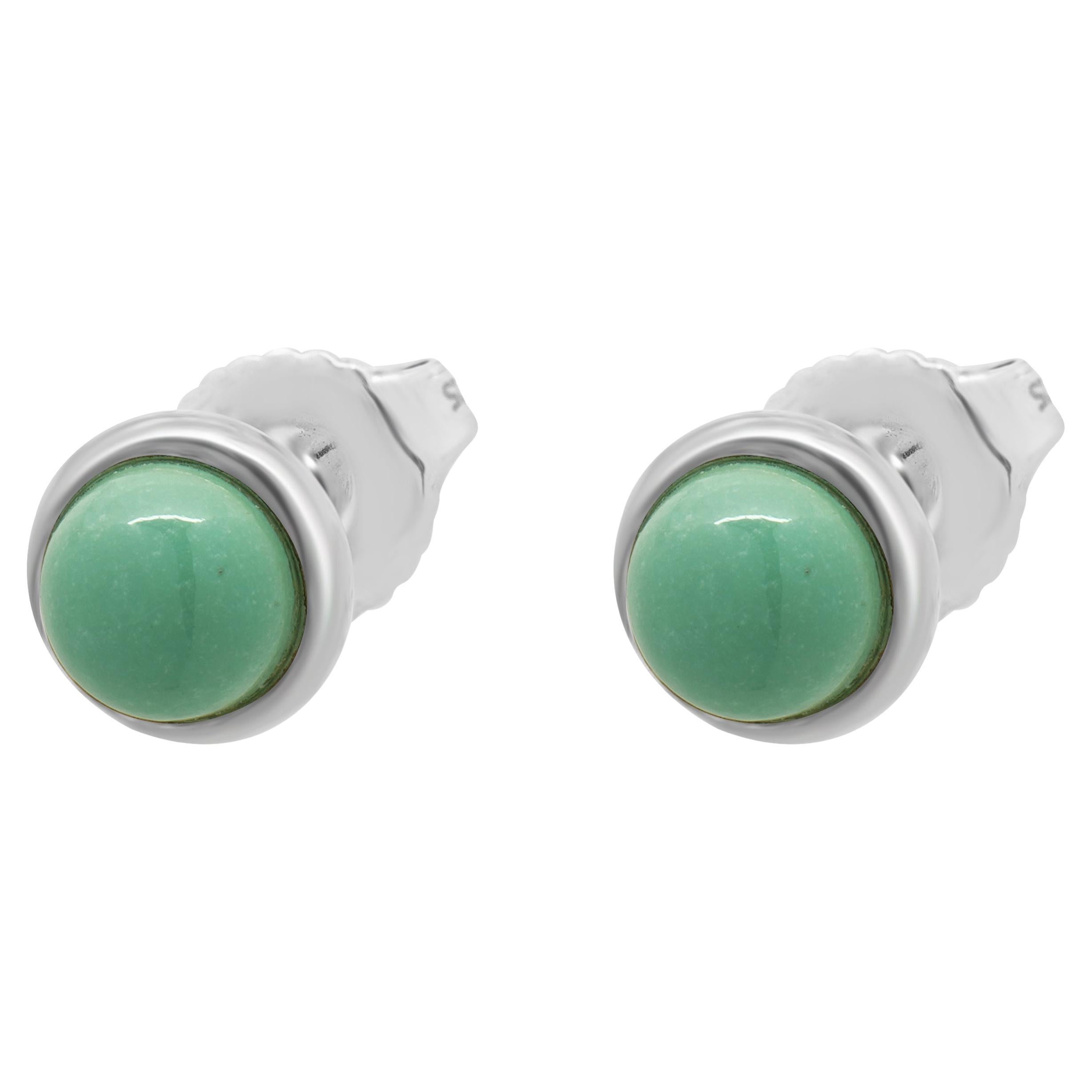 Tiffany & Co. Sterling Silver Elsa Peretti Color by the Yard Turquoise Earrings