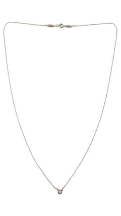 Tiffany & Co. Sterling Silver Elsa Peretti Diamond by the Yard Necklace #17841