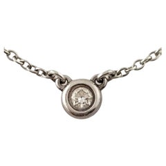 Tiffany & Co. Sterling Silver Elsa Peretti Diamond by the Yard Necklace #17841