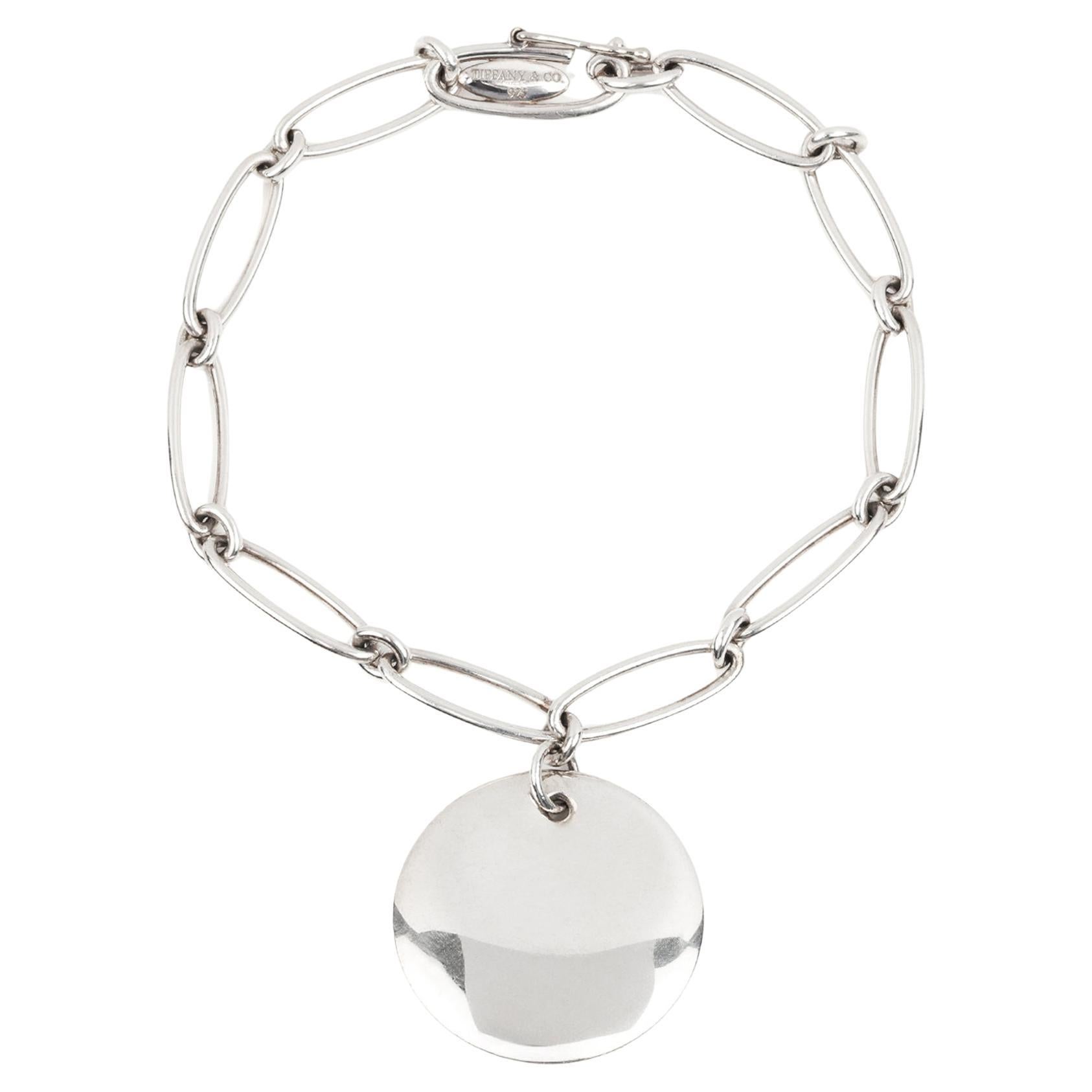 Tiffany & Co. Sterling Silver Elsa Peretti Disc Large Link Bracelet For Sale