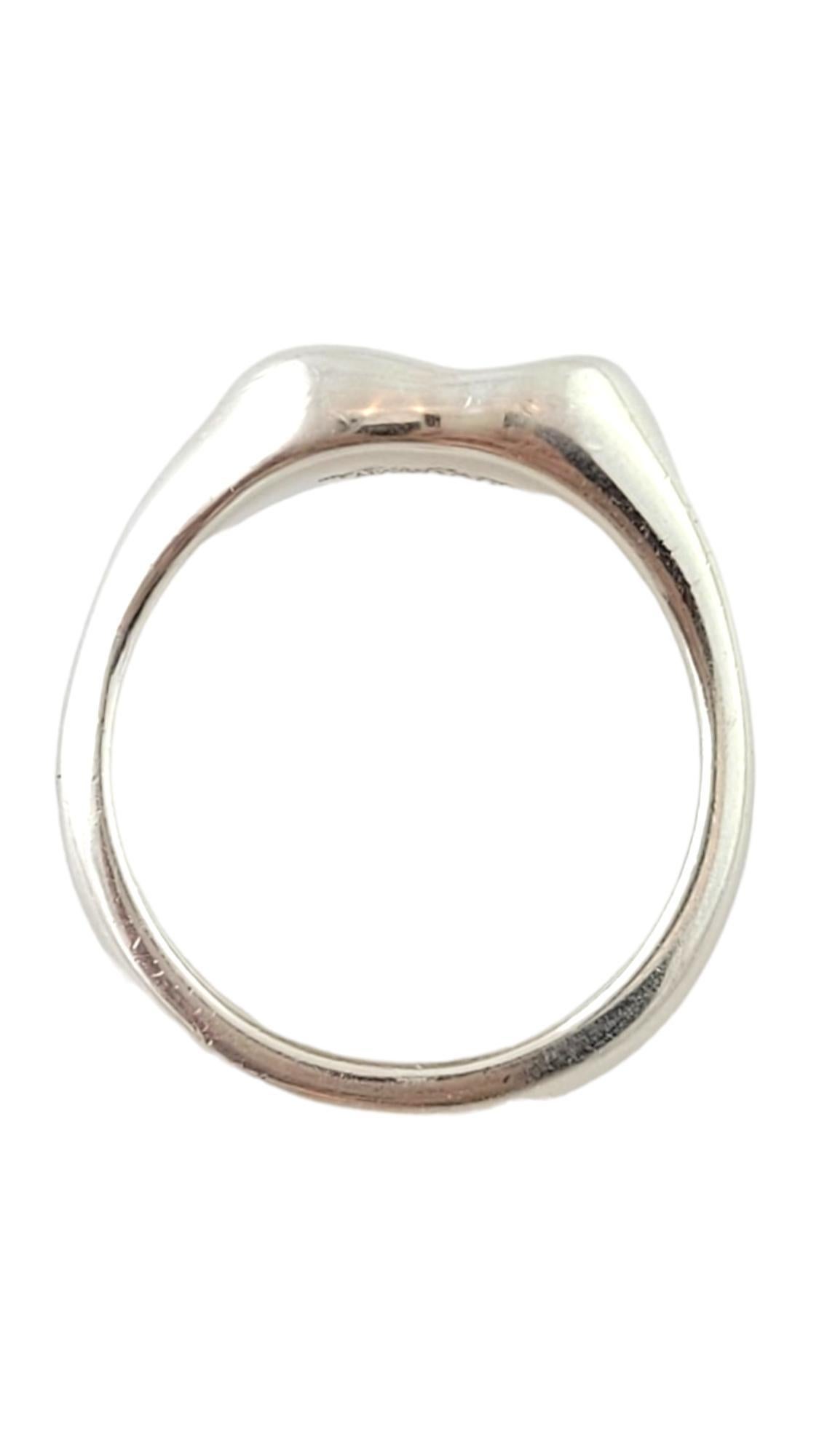 Tiffany & Co. Sterling Silver Elsa Peretti Full Heart Ring Size 5.75 #17486 In Good Condition For Sale In Washington Depot, CT