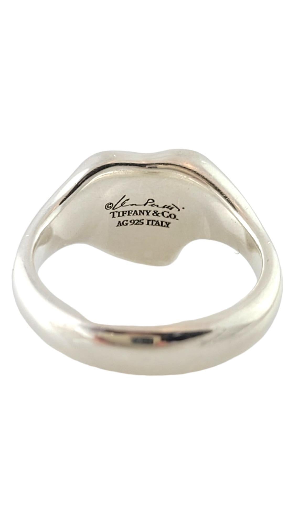 Women's Tiffany & Co. Sterling Silver Elsa Peretti Full Heart Ring Size 5.75 #17486 For Sale