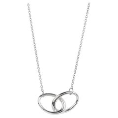 Tiffany & Co. Sterling Silver Elsa Peretti Interlocking Double Loop Necklace