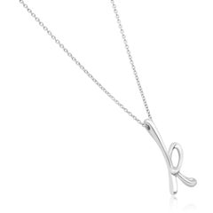 Tiffany & Co. Sterling Silver Elsa Peretti Letter “K” Necklace