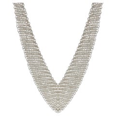 Tiffany & Co. Sterling Silver  Elsa Peretti Mesh Bib Necklace
