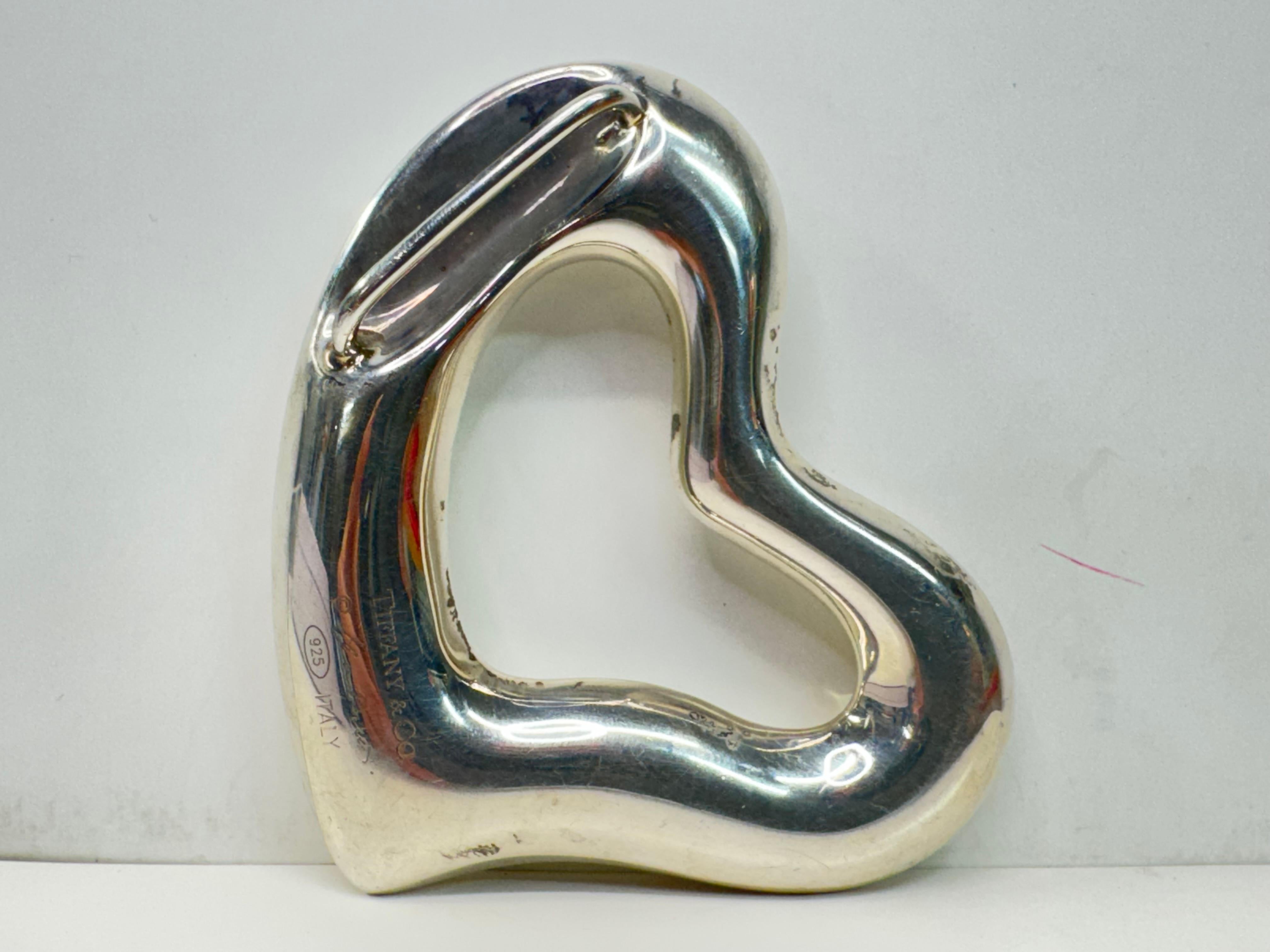 Tiffany & Co. Sterlingsilber Elsa Peretti Offene Herz-Gürtelschnalle (Art déco) im Angebot