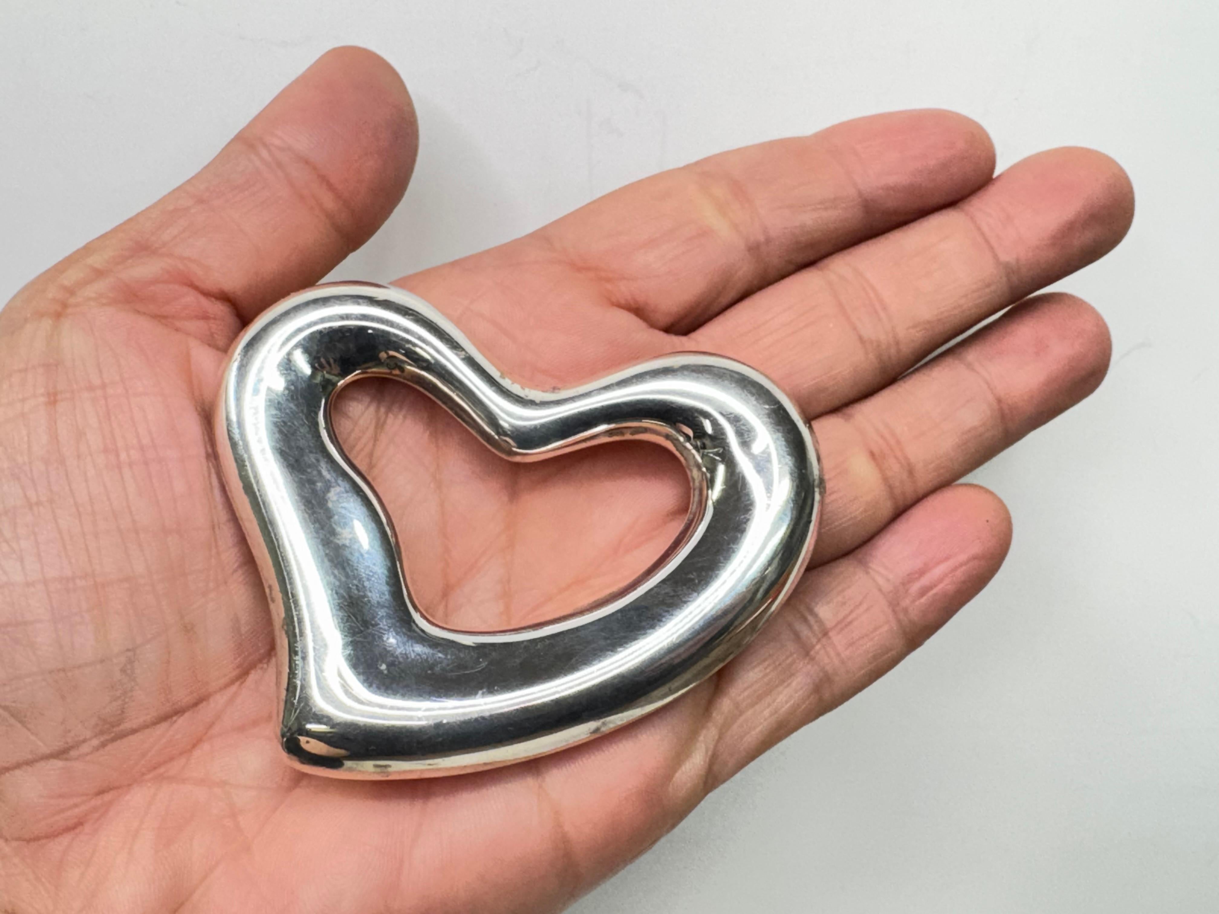 Tiffany & Co. Sterlingsilber Elsa Peretti Offene Herz-Gürtelschnalle für Damen oder Herren im Angebot