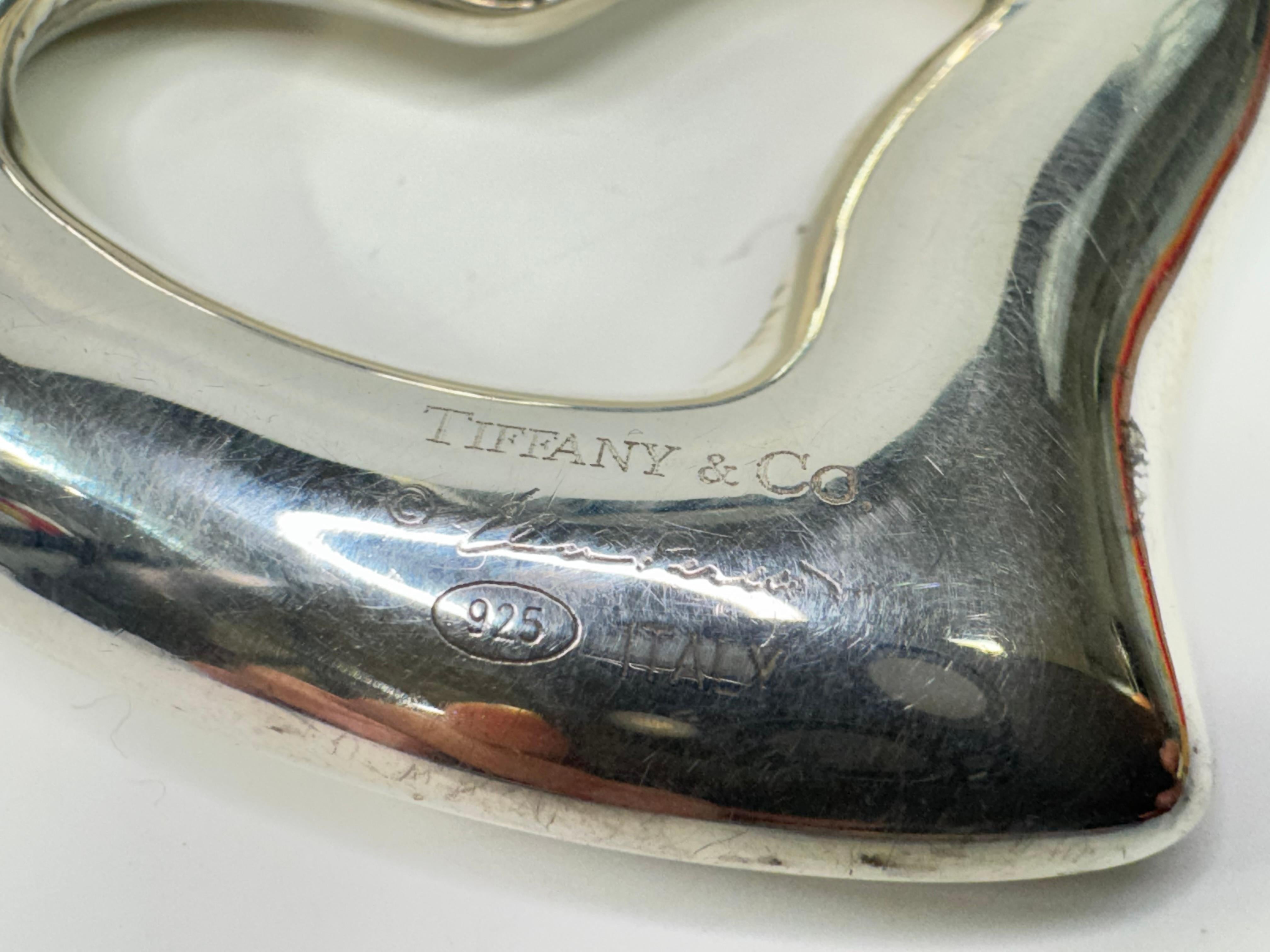 Tiffany & Co. Sterlingsilber Elsa Peretti Offene Herz-Gürtelschnalle im Angebot 1