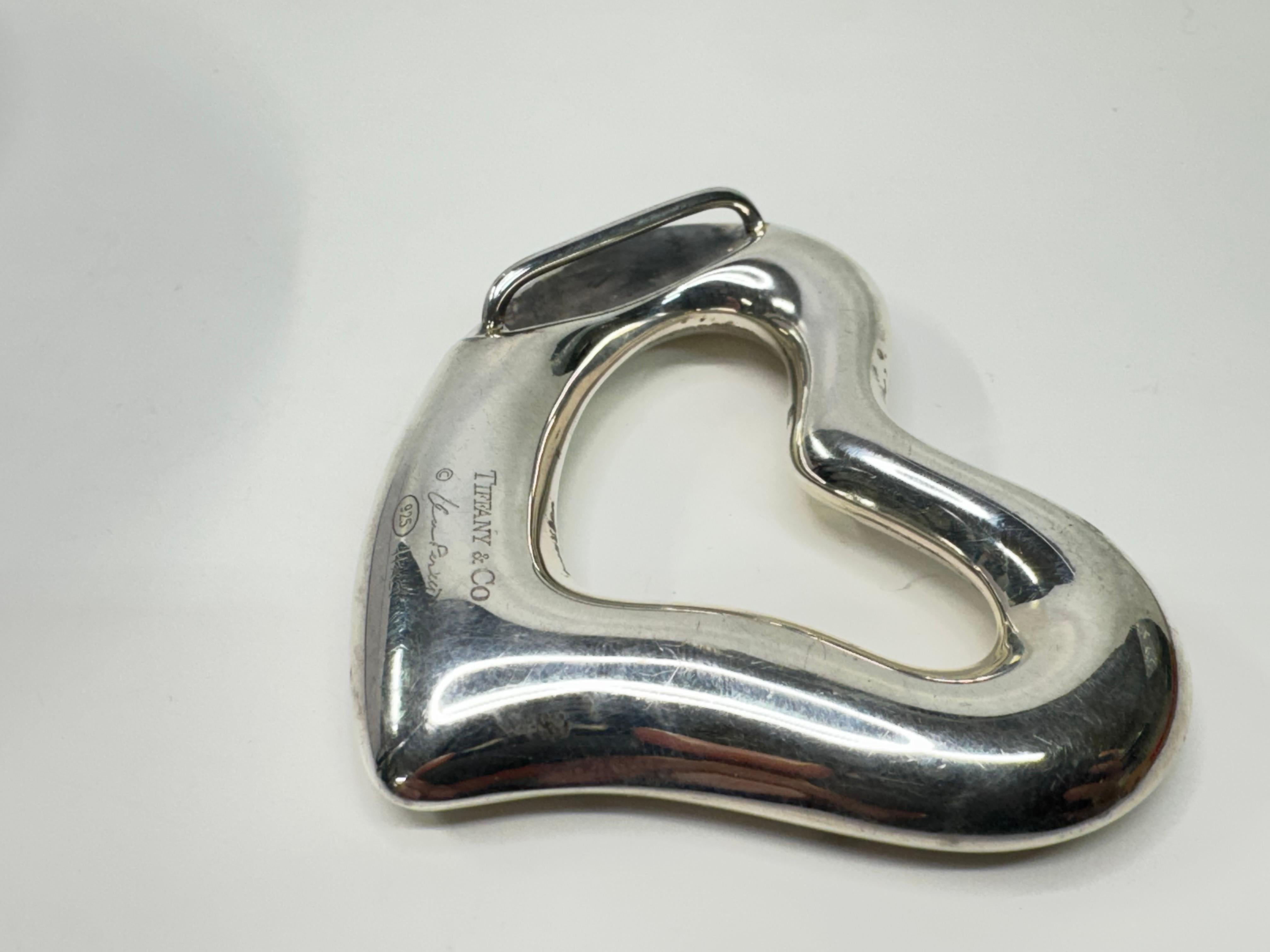 Tiffany & Co. Sterlingsilber Elsa Peretti Offene Herz-Gürtelschnalle im Angebot 2