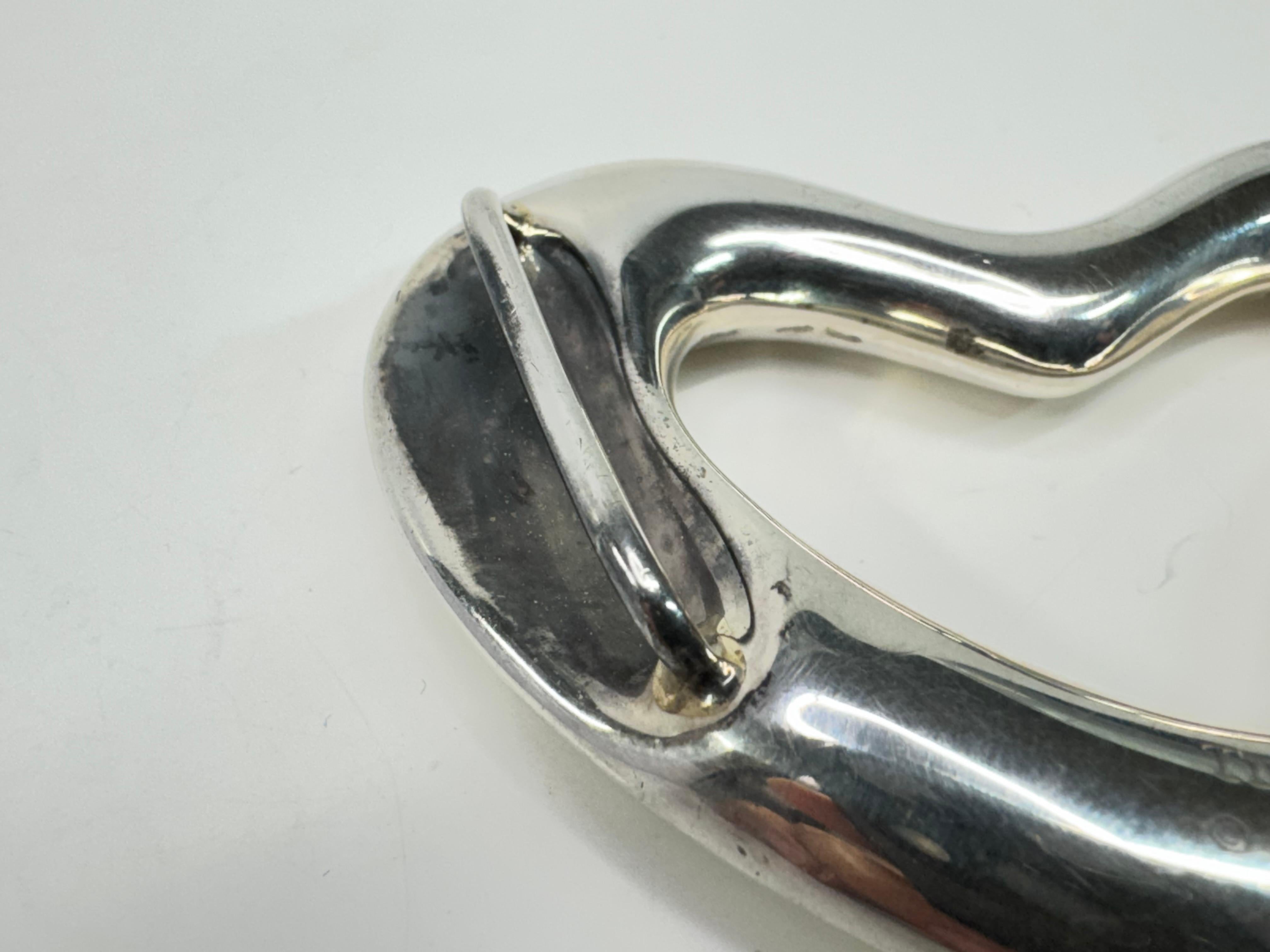 Tiffany & Co. Sterlingsilber Elsa Peretti Offene Herz-Gürtelschnalle im Angebot 4