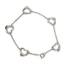 Tiffany & Co. Sterling Silver Elsa Peretti Open Heart Bracelet