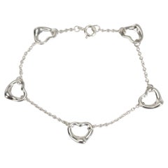 Tiffany & Co. Sterling Silver Elsa Peretti Open Heart Bracelet