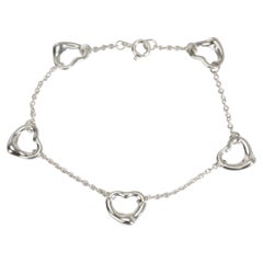 Tiffany & Co. Sterling Silver Elsa Peretti Open Heart Bracelet