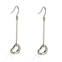 Tiffany & Co. Sterling Silver Elsa Peretti Open Heart Earrings