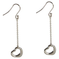 Tiffany & Co. Sterling Silver Elsa Peretti Open Heart Earrings