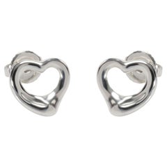 Tiffany & Co. Sterling Silver Elsa Peretti Open Heart Earrings