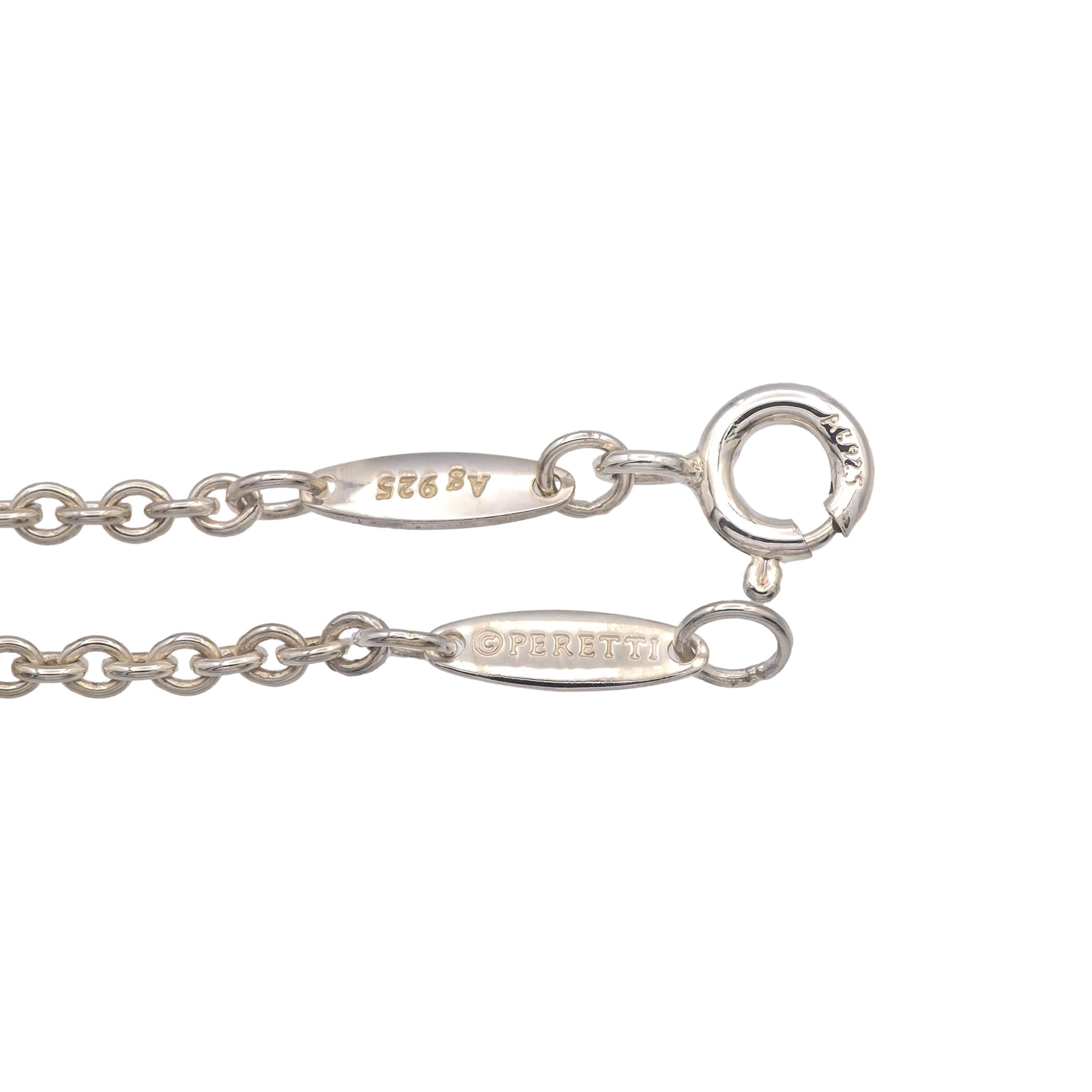 Women's Tiffany & Co. Sterling Silver Elsa Peretti Open Heart Lariat Necklace 18.5”