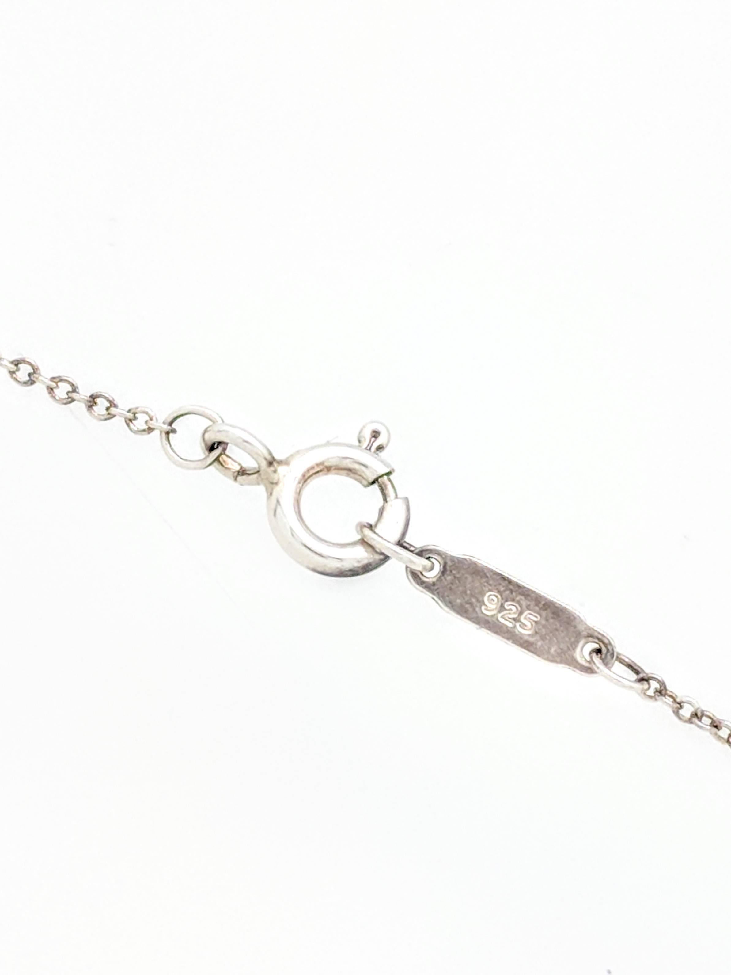 Tiffany & Co. Sterling Silver Elsa Peretti Open Heart Necklace 2