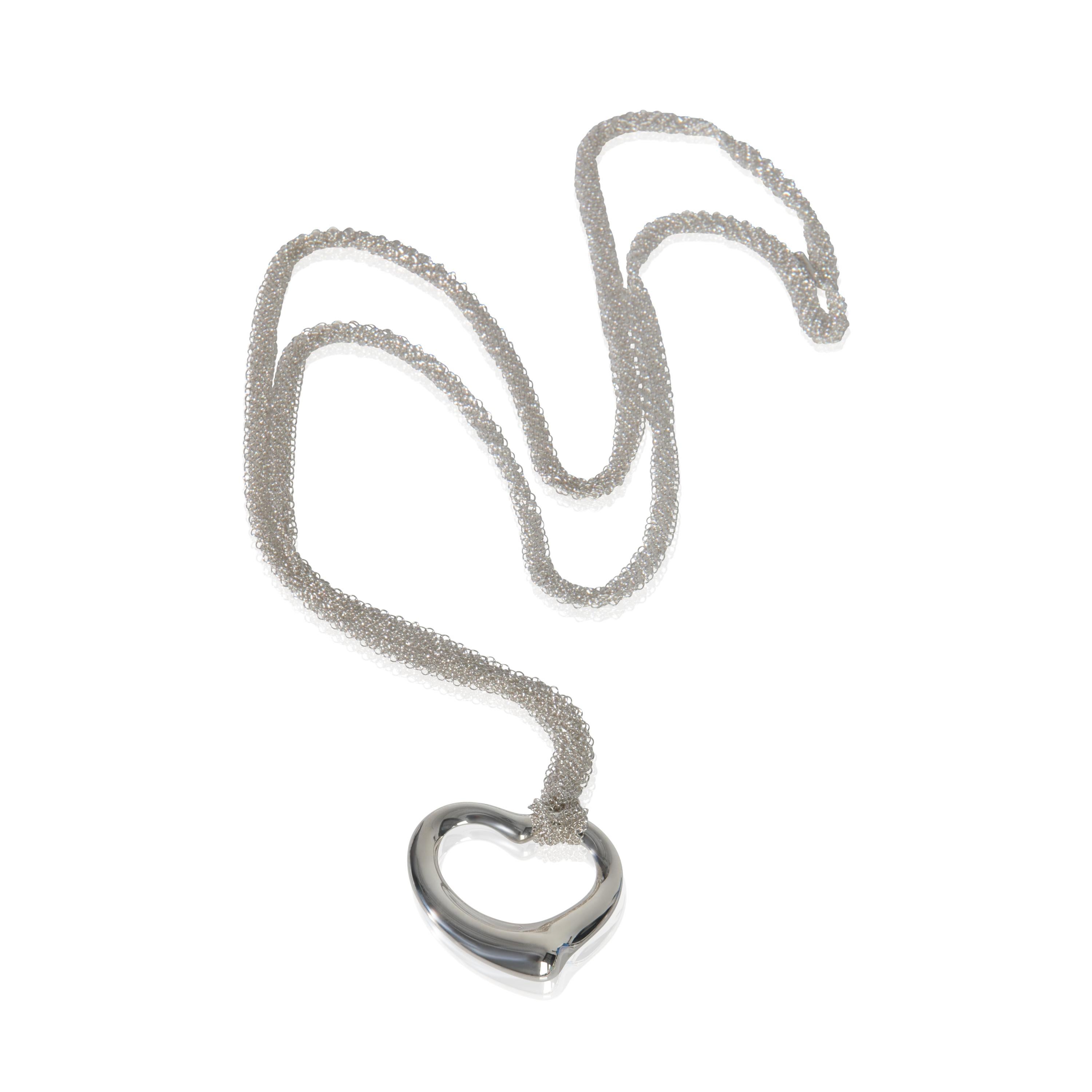 Donna Tiffany & Co. Argento  Ciondolo a cuore aperto Elsa Peretti in vendita