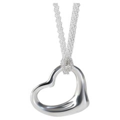 Tiffany & Co. Sterling Silver  Elsa Peretti Open Heart Pendant