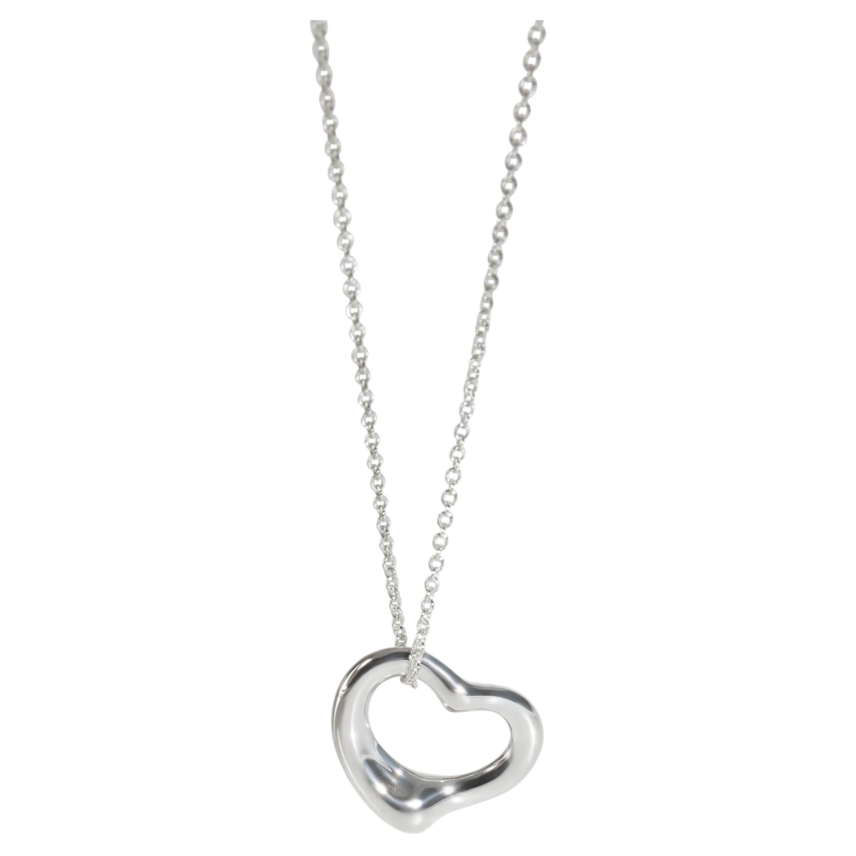 Tiffany & Co. Colgante Corazón Abierto Elsa Peretti de Plata de Ley