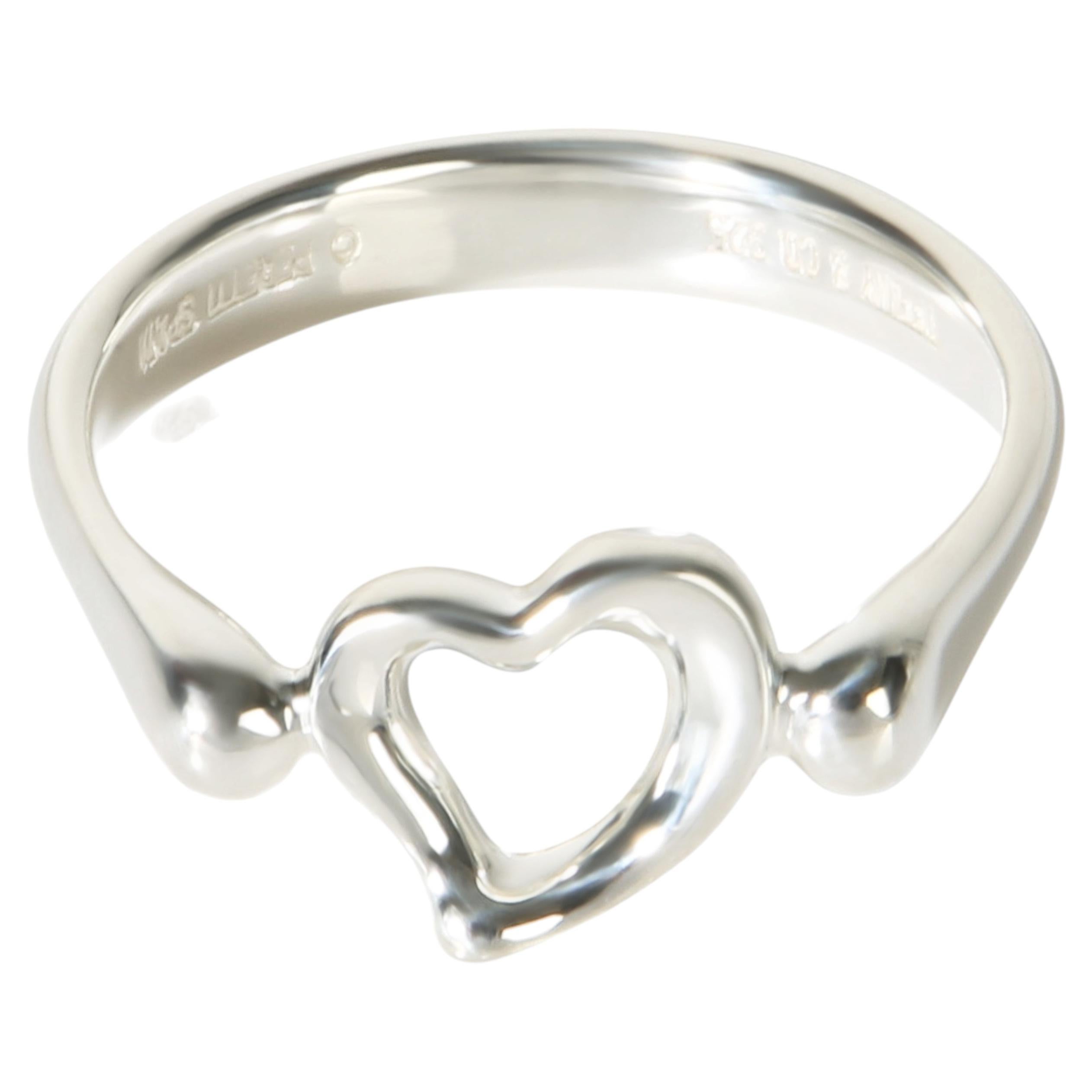 Tiffany & Co. Sterling Silver Elsa Peretti Open Heart Ring