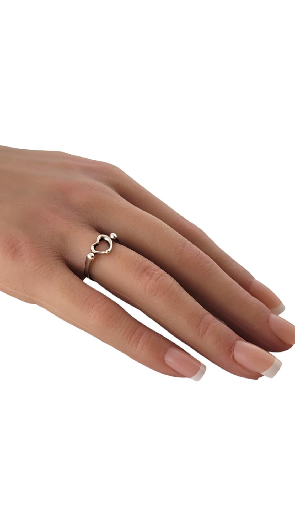 Women's Tiffany & Co. Sterling Silver Elsa Peretti Open Heart Ring Size 5.75 #17658