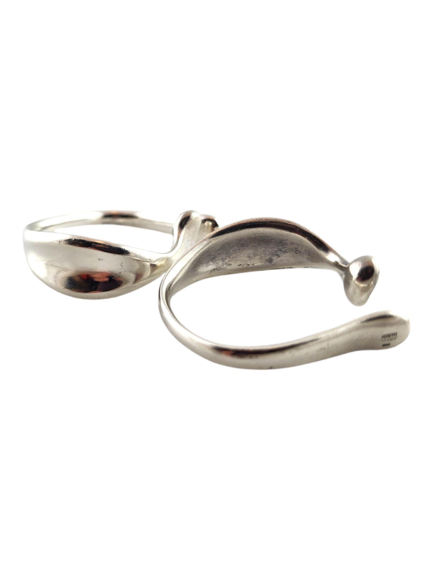 Tiffany & Co Sterling Silver Elsa Peretti Set of 2 Napkin Rings #19086 In Good Condition In Washington Depot, CT