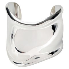 Tiffany & Co. Sterling Silver  Elsa Peretti Small Model Bone Cuff Bracelet