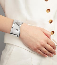 Tiffany & Co. Sterling Silver Elsa Peretti Small Right Bone Cuff