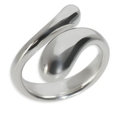 Tiffany & Co. Sterling Silver Elsa Peretti Teardrop Bypass Ring